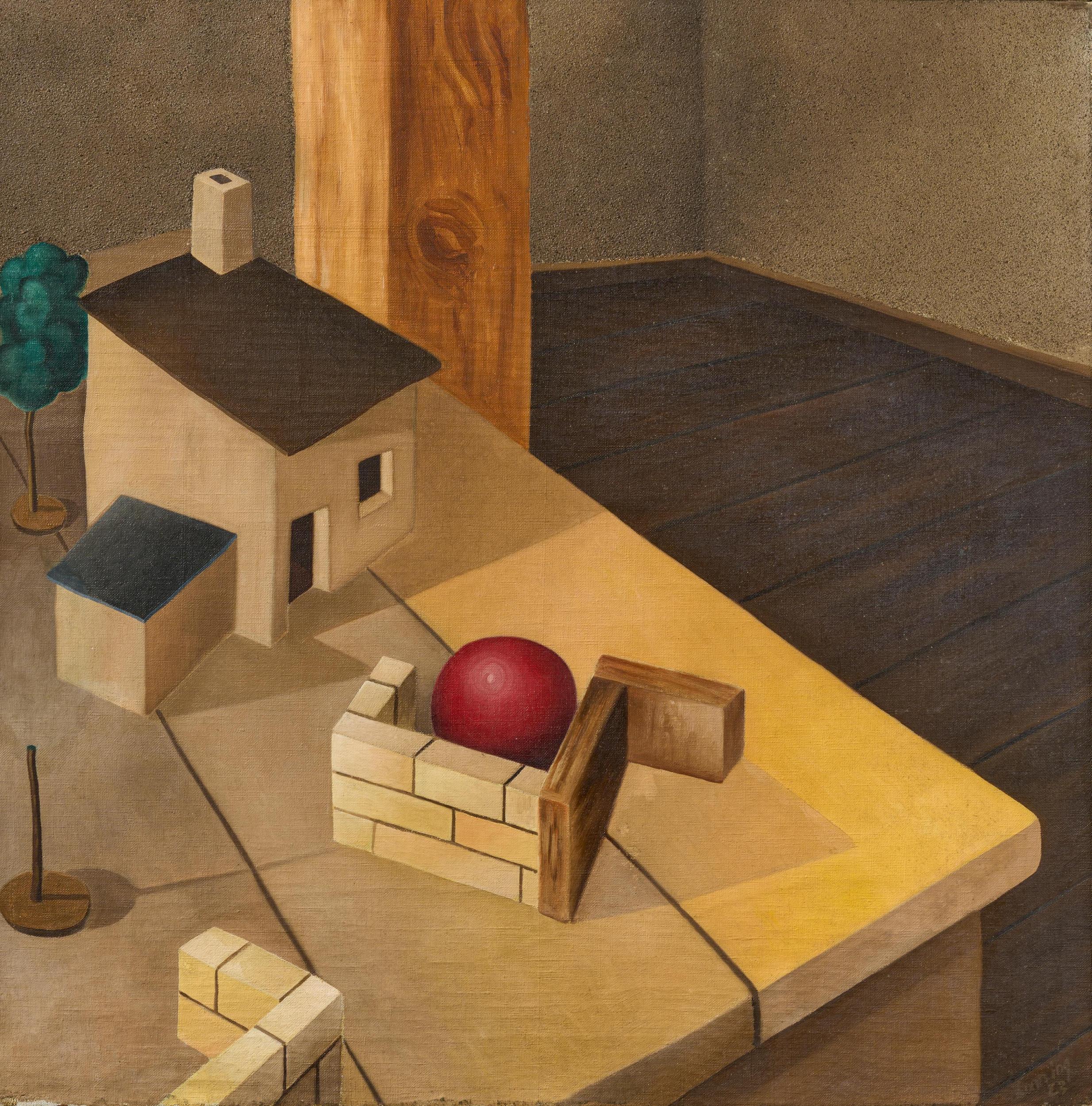 Heinrich Maria Davringhausen - Stillleben mit Ball.