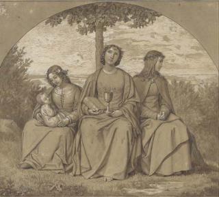 Heinrich Maria Von Hess - Allegories of Faith, Hope and Charity