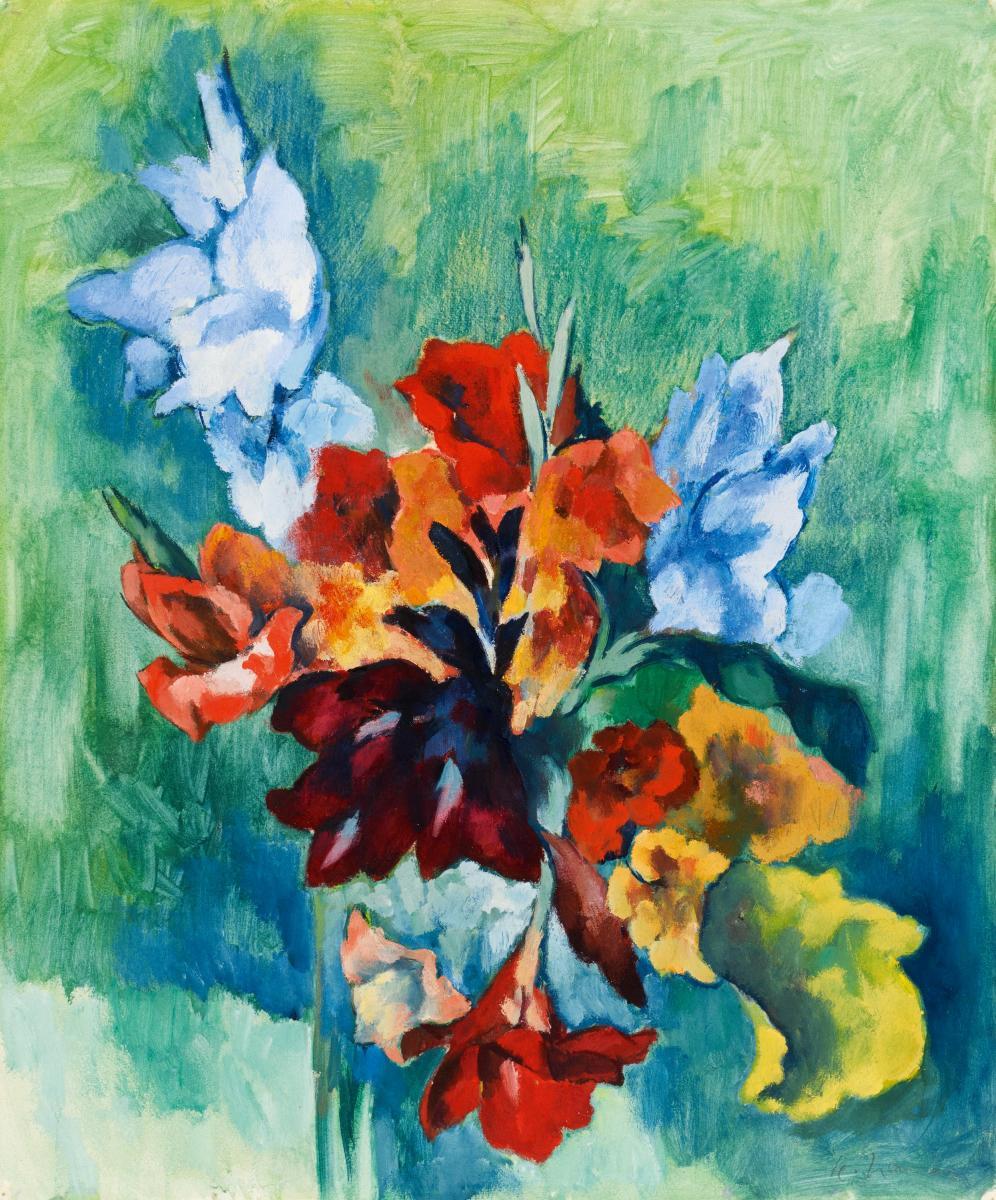 Heinrich Nauen - Gladiolen.