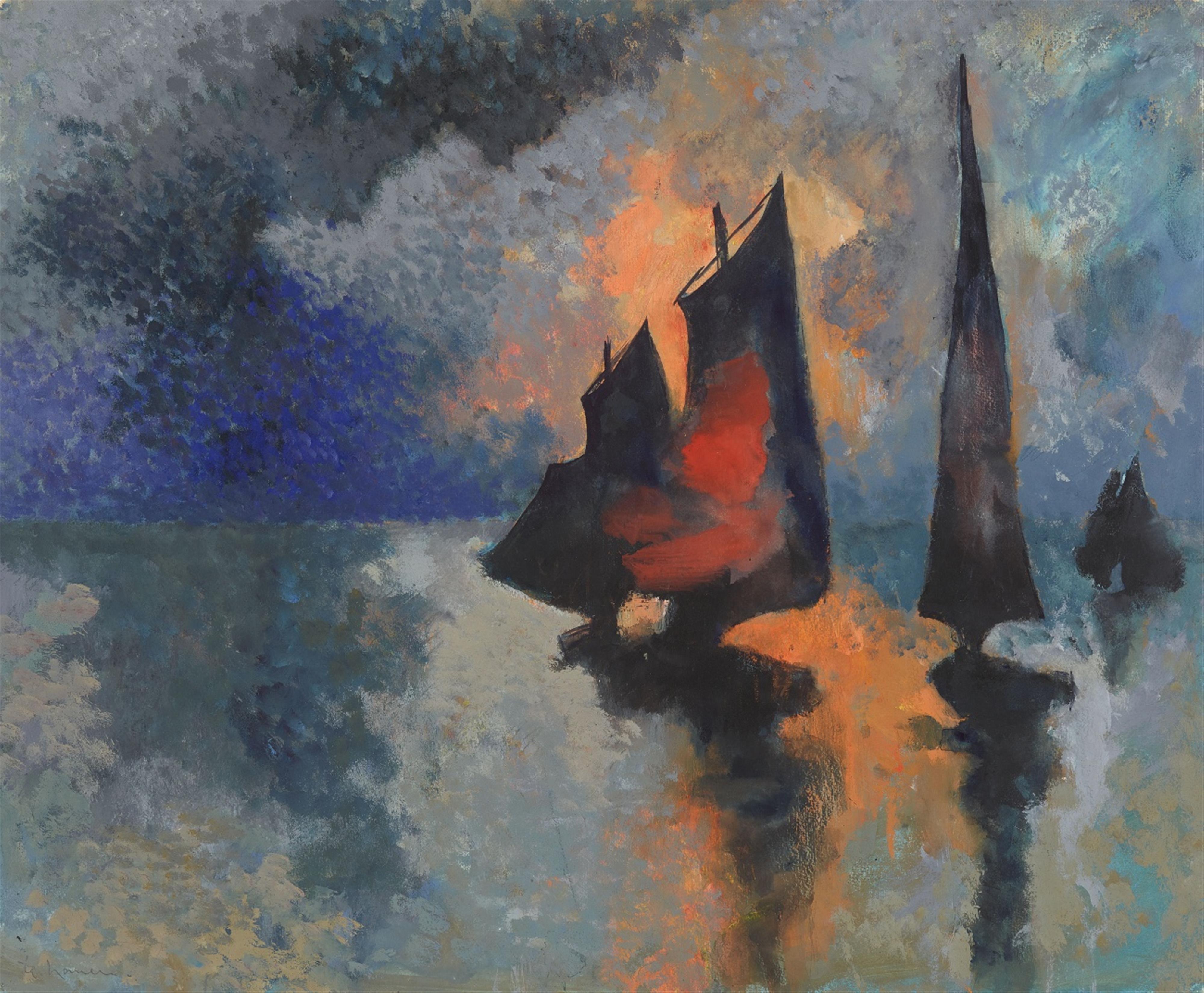 Heinrich Nauen - Segelboote