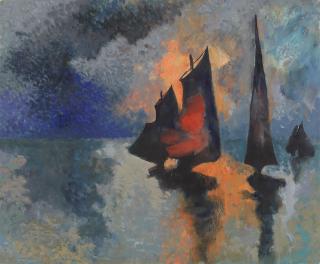 Heinrich Nauen - Segelboote