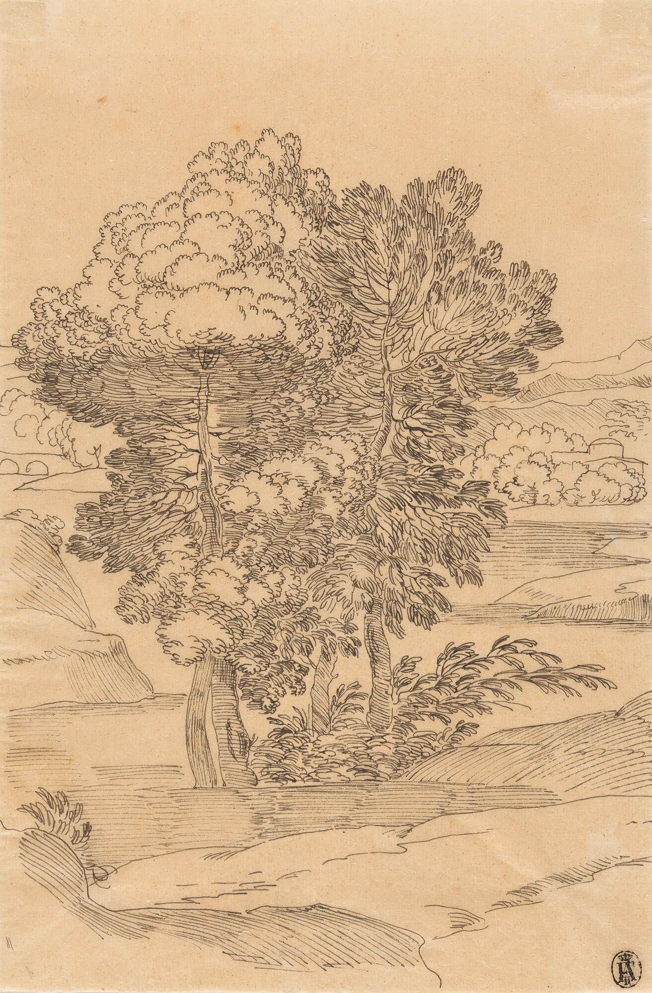 Heinrich Reinhold - Baumgruppe in der Serpentara.