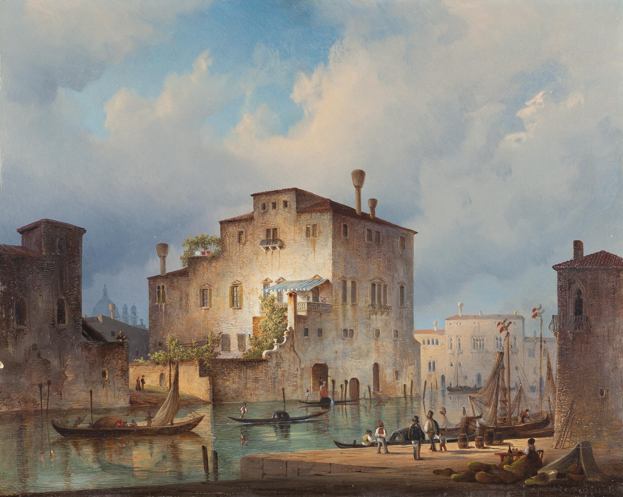 Heinrich Schönfeld - Kanal in Venedig