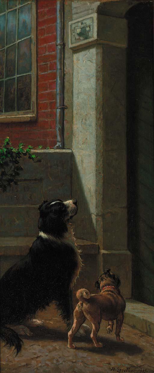 Heinrich Sperling - Waiting for master; and Baying at the moon