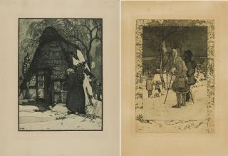 Heinrich Vogeler - Konvolut von 2 Radierungen.