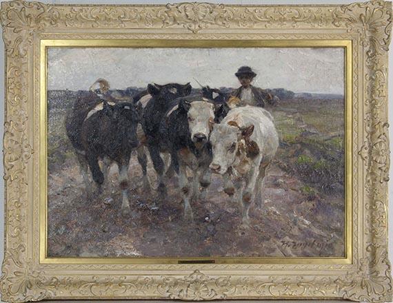 Heinrich von Zügel - Hirte mit Jungrindern