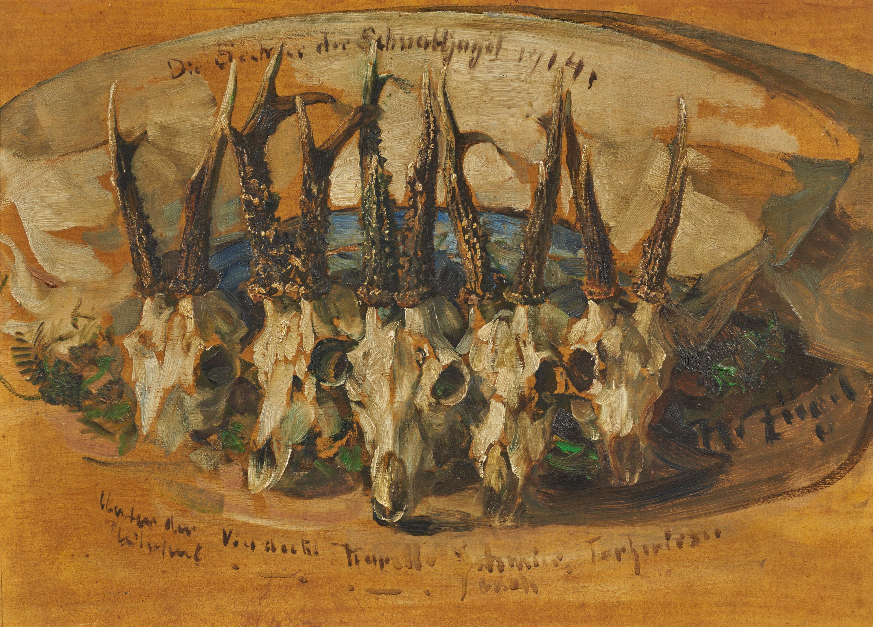Heinrich von Zügel - Jagdtrophäen.