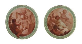 Heinrich Wilhelm Schweickardt - An Allegory of The Arts; And An Allegory of Learning, In Feigned Architectural Surrounds