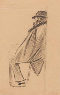 Heinrich Zille - 2 Bll.: Mann mit Melone – Zwei Frauen