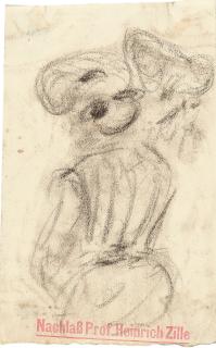 Heinrich Zille - Die ‚Gnädige‘ mit der neuen Frisur.