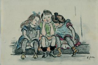 Heinrich Zille - Drei Mädchen.