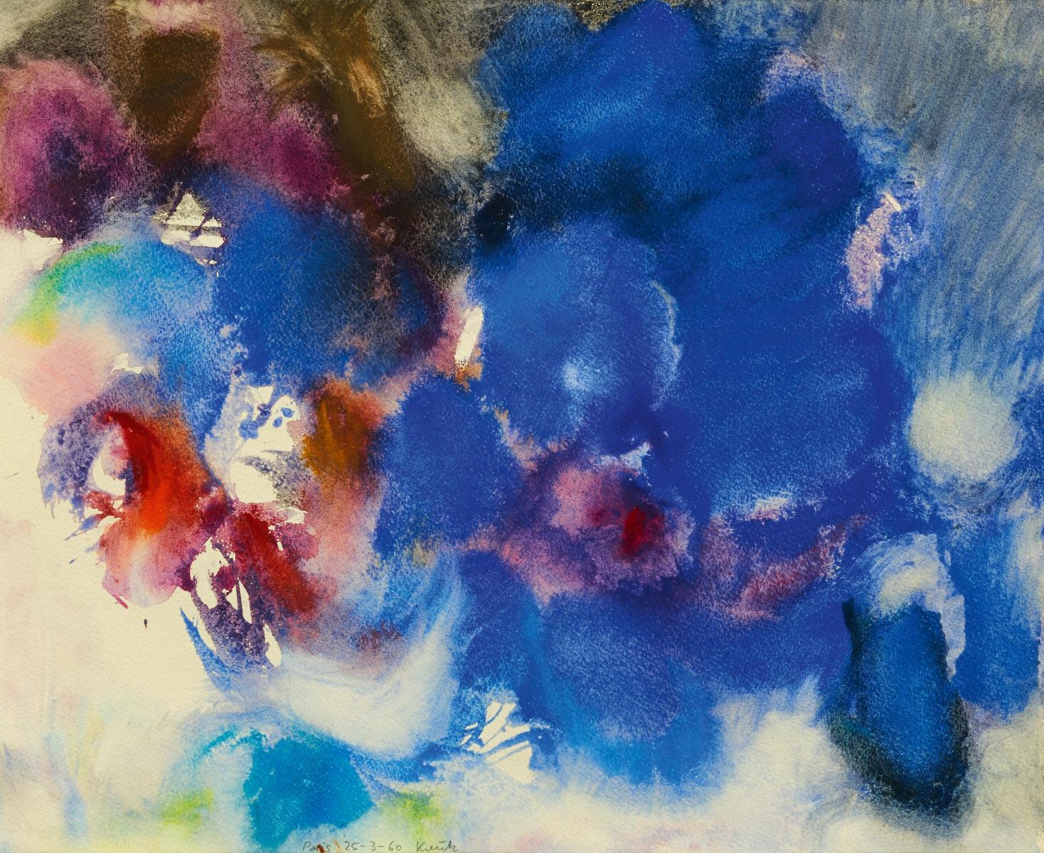 Heinz Kreutz - Ohne Titel (Pariser Aquarell 25 - 3 - 60).