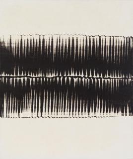 Heinz Mack - Dynamische Struktur Schwarz auf Weiß