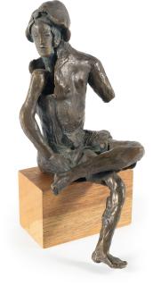 Heinz Stangl - Sitzender Frauenakt