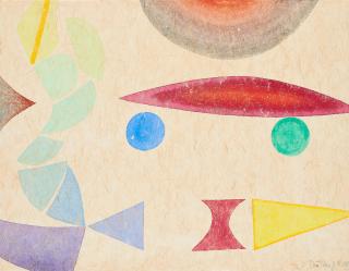 Heinz Trökes - Rotes Blatt, Punkte und Leichtes.