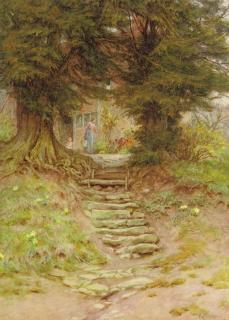 Helen Allingham, R.W.S. - A Cottage Near Crocken Hill, Kent