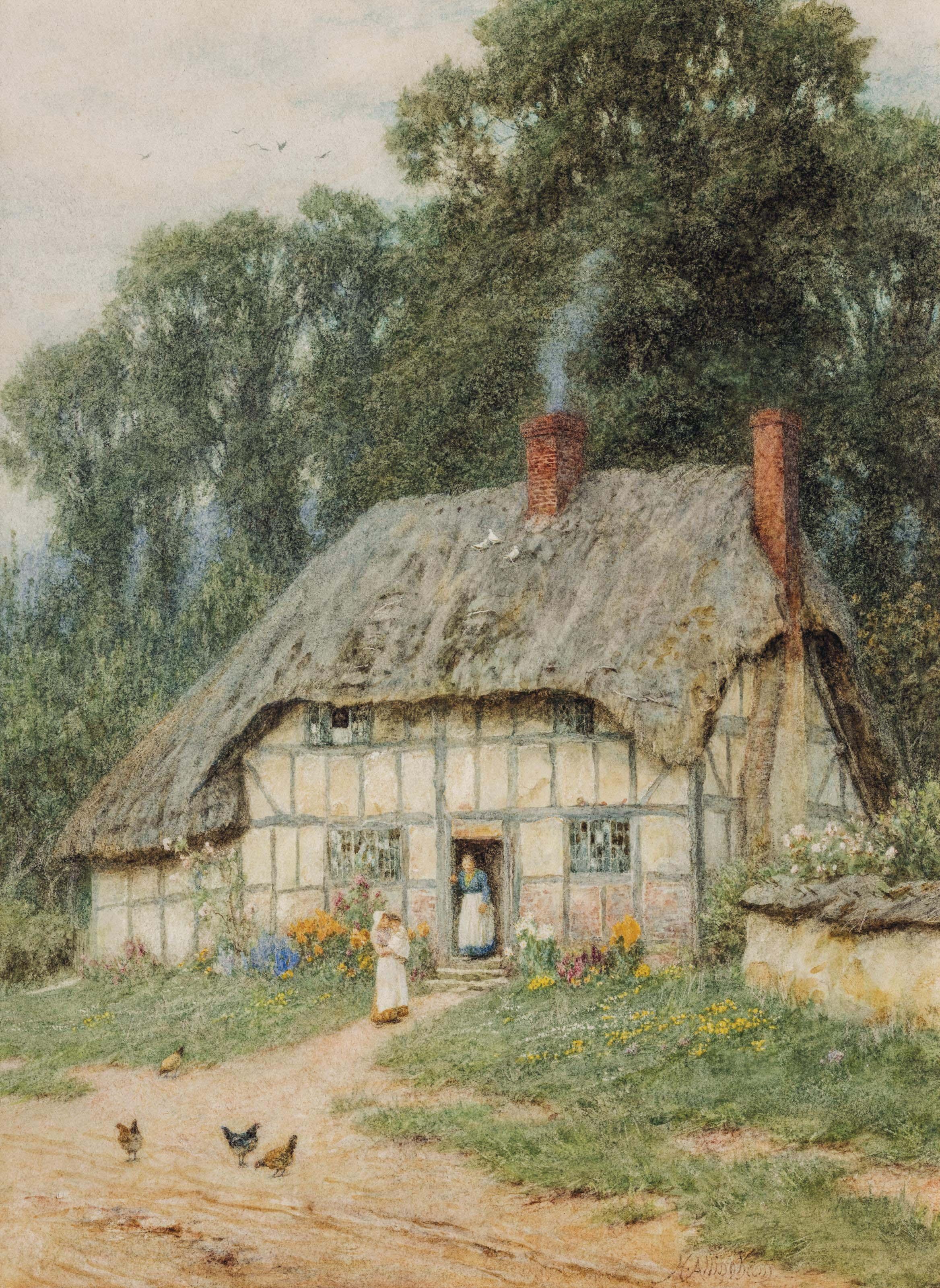 Helen Allingham, R.W.S. - At West Hagbourne, Berkshire