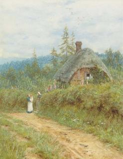 Helen Allingham, R.W.S. - Cottage At Redlynch, Wiltshire