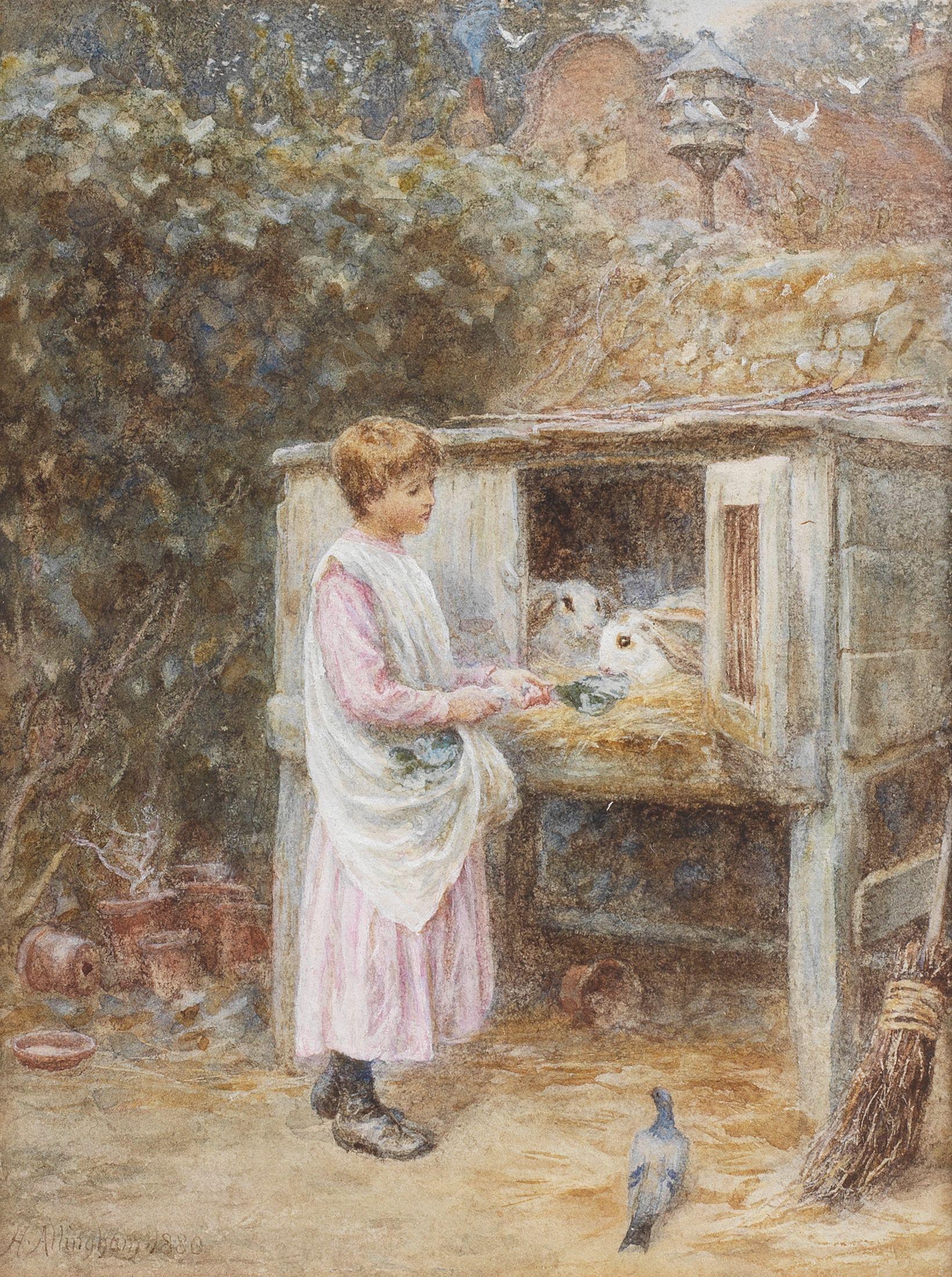 Helen Allingham, RWS - An evening treat