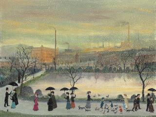 Helen Bradley - Going home through the Park