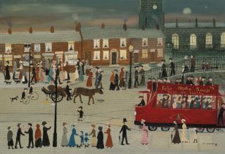 Helen Bradley - Going to Bailey\'s Pot Shop