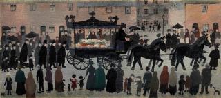 Helen Bradley - The Funeral of a Little Girl was Passing By