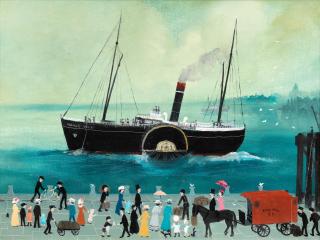 Helen Bradley - Waiting at Liverpool to go to the Isle of Man