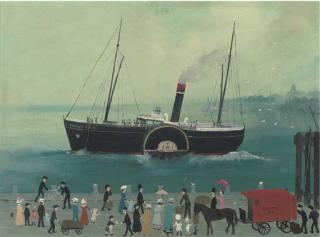 Helen Bradley - Waiting At Liverpool To Go To The Isle of Man