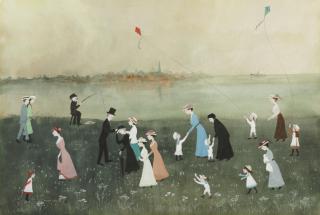 Helen Bradley - We Went To Lytham For Our Afternoon Walk