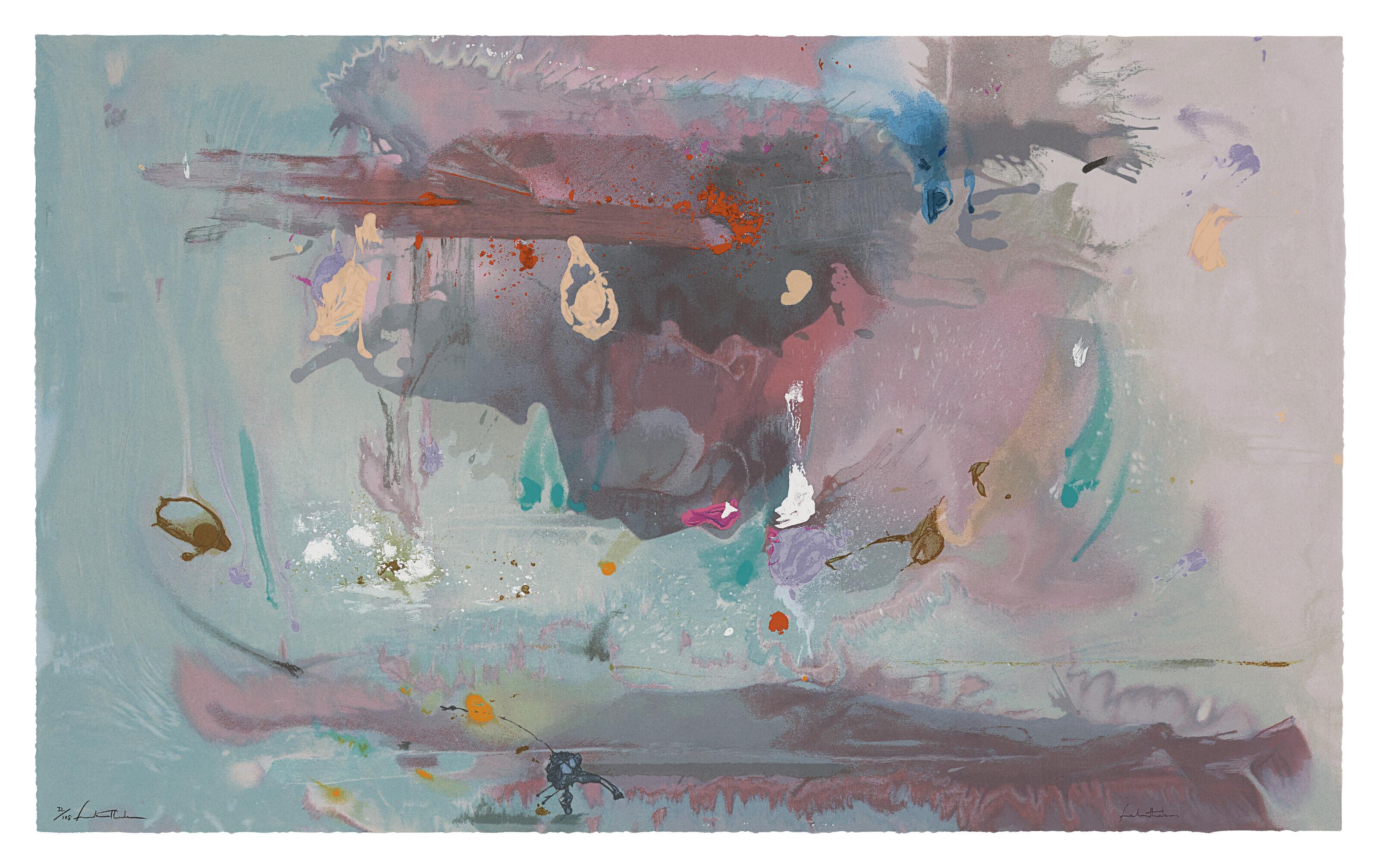 Helen Frankenthaler - Grey Fireworks