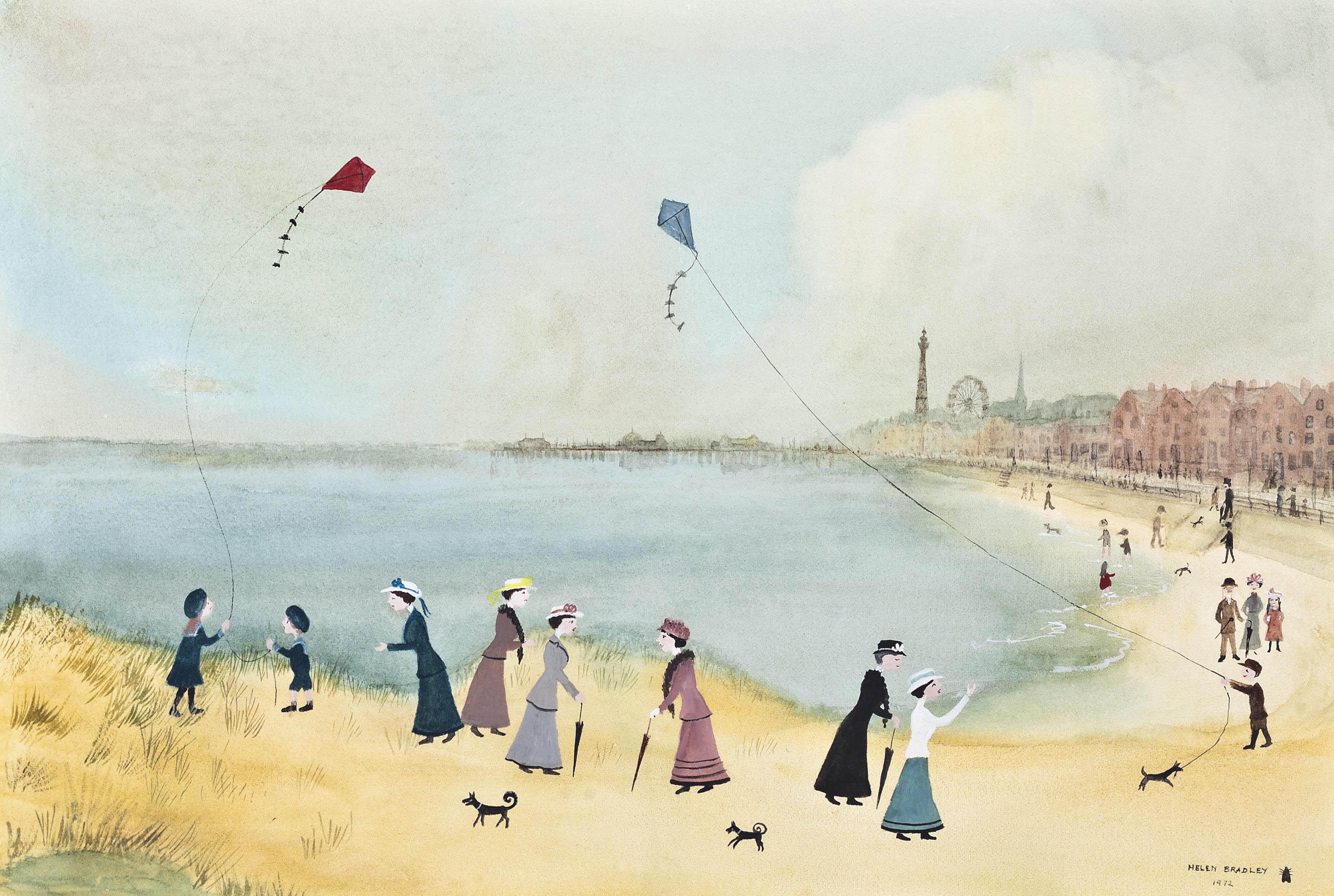 Helen Layfield Bradley - The tide was out at Blackpool