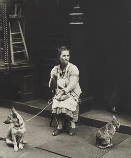 Helen Levitt - New York City (woman with cat and dog), 1940