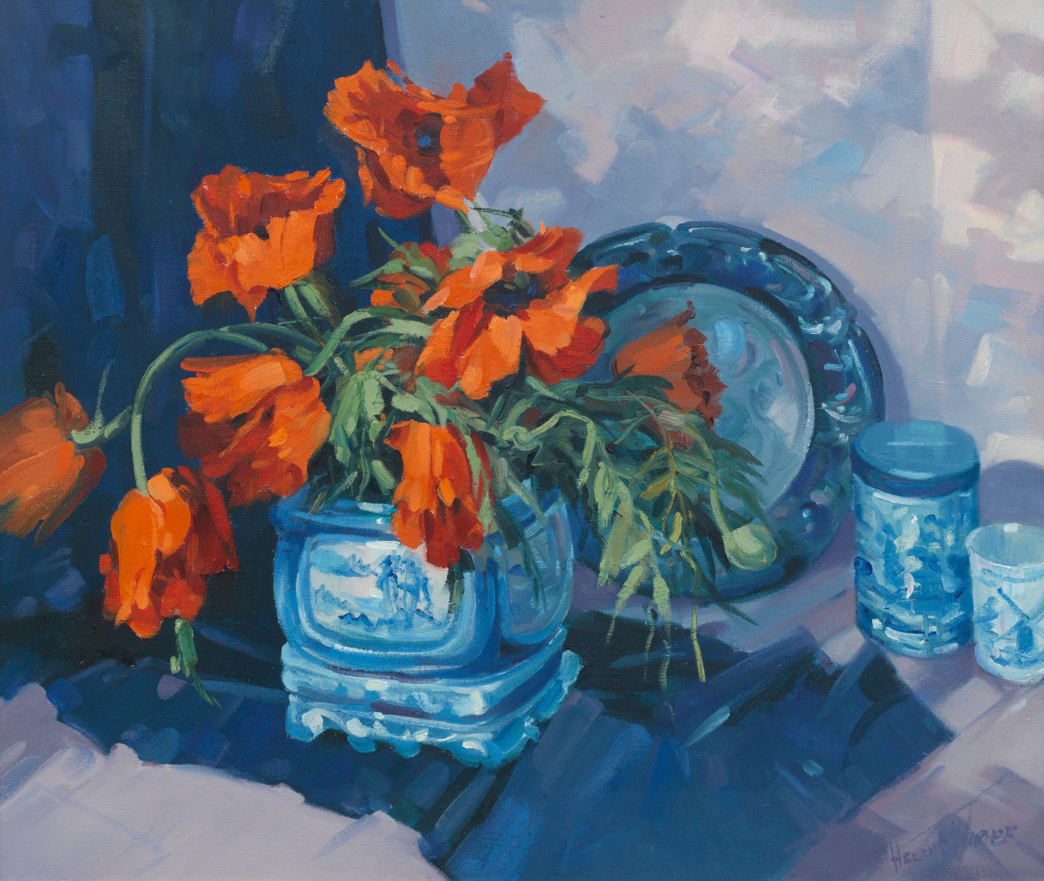 Helen M. Turner - Willow pattern with poppies