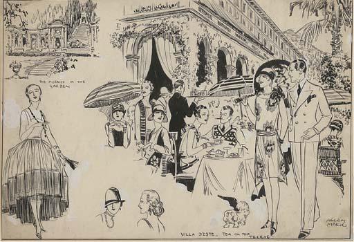 Helen Madeleine McKie - Tea On The Terrace At The Villa D\'Este
