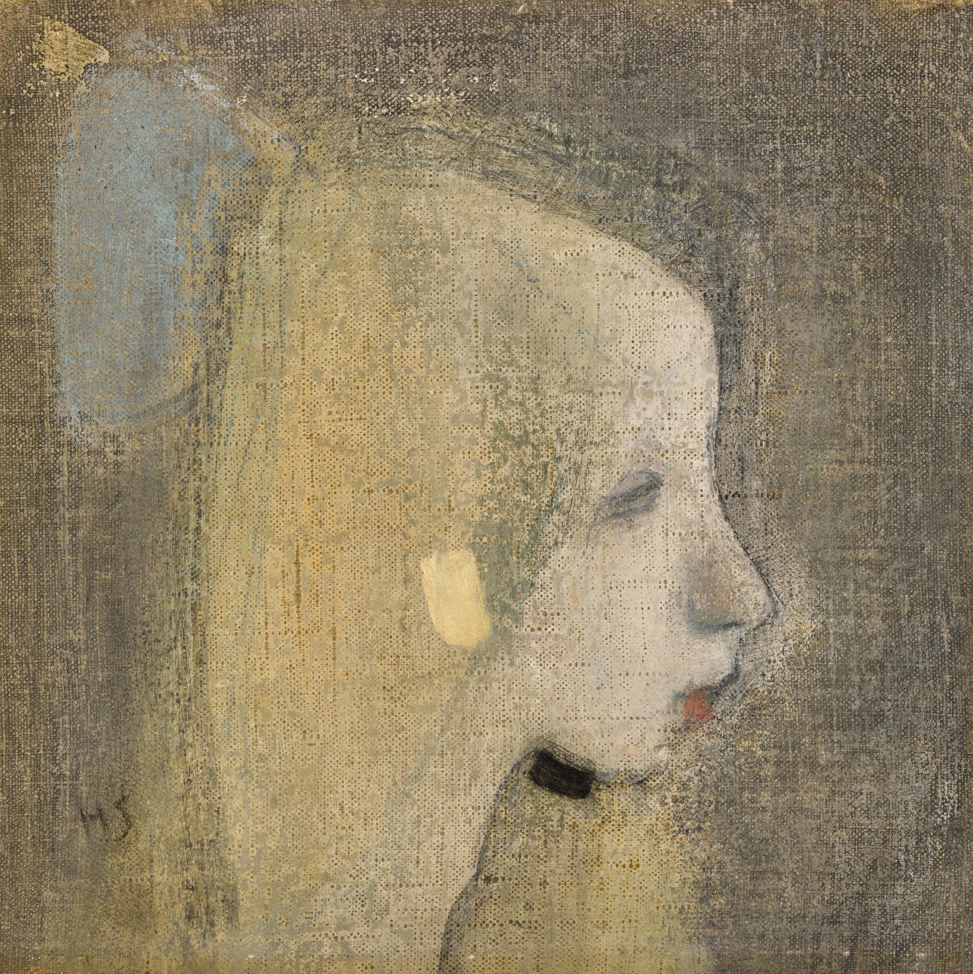 Helene Schjerfbeck - Blonde Girl (Girl with Blue Bow)