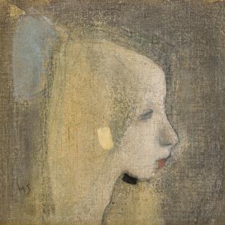 Helene Schjerfbeck - Blonde Girl (Girl with Blue Bow)