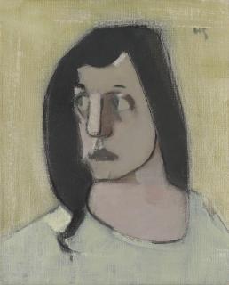 Helene Schjerfbeck - Mustatukkainen nainen / Kvinna med svart hår / Woman with Black Hair