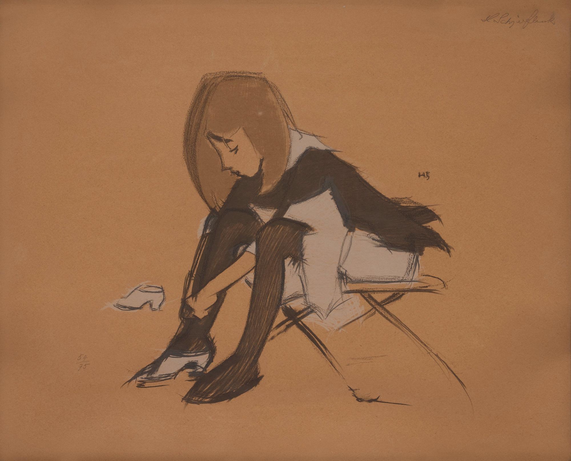 Helene Schjerfbeck - \'Sidenskon\'