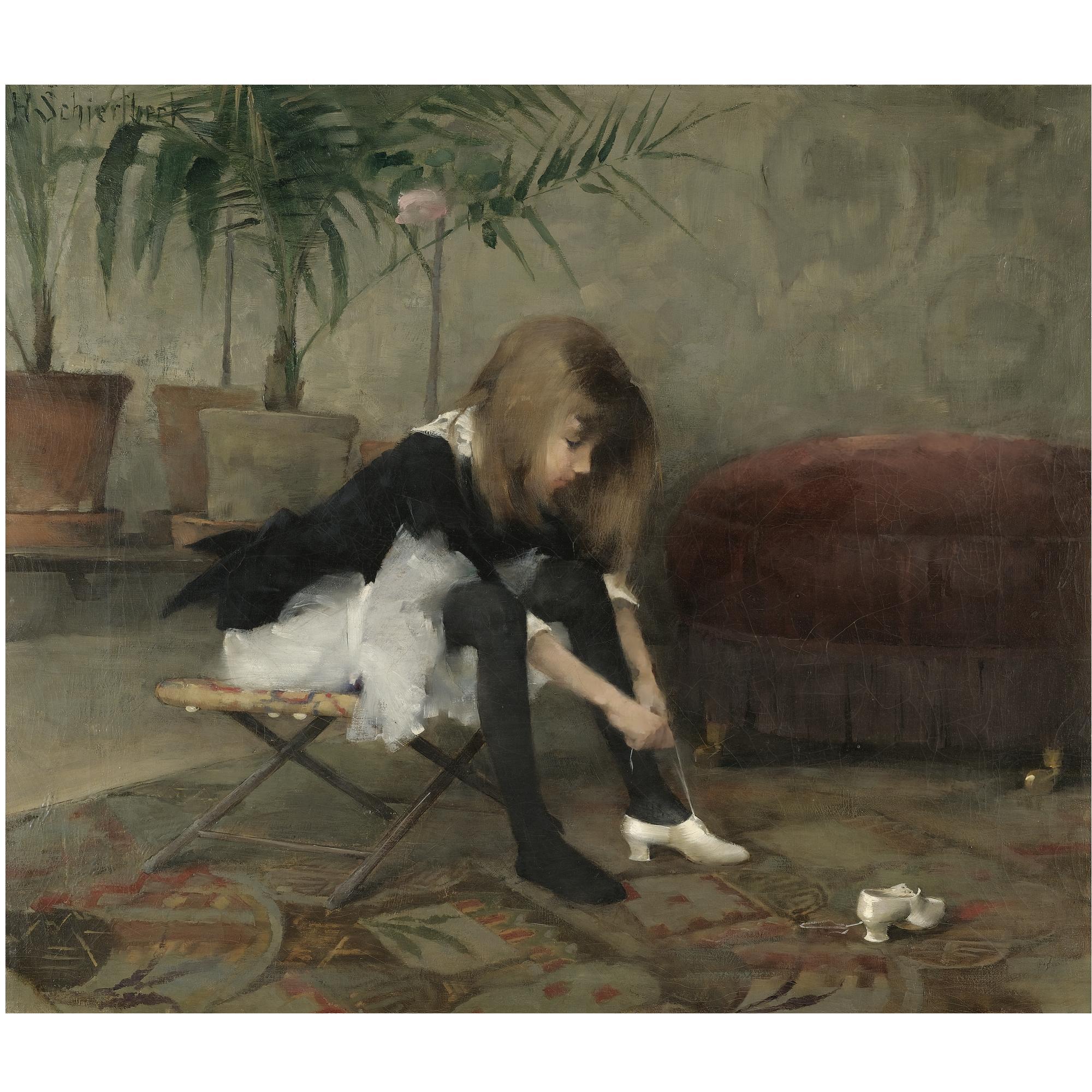 Helene Schjerfbeck - Tanssiaiskengät; Balskorna (Dancing Shoes)