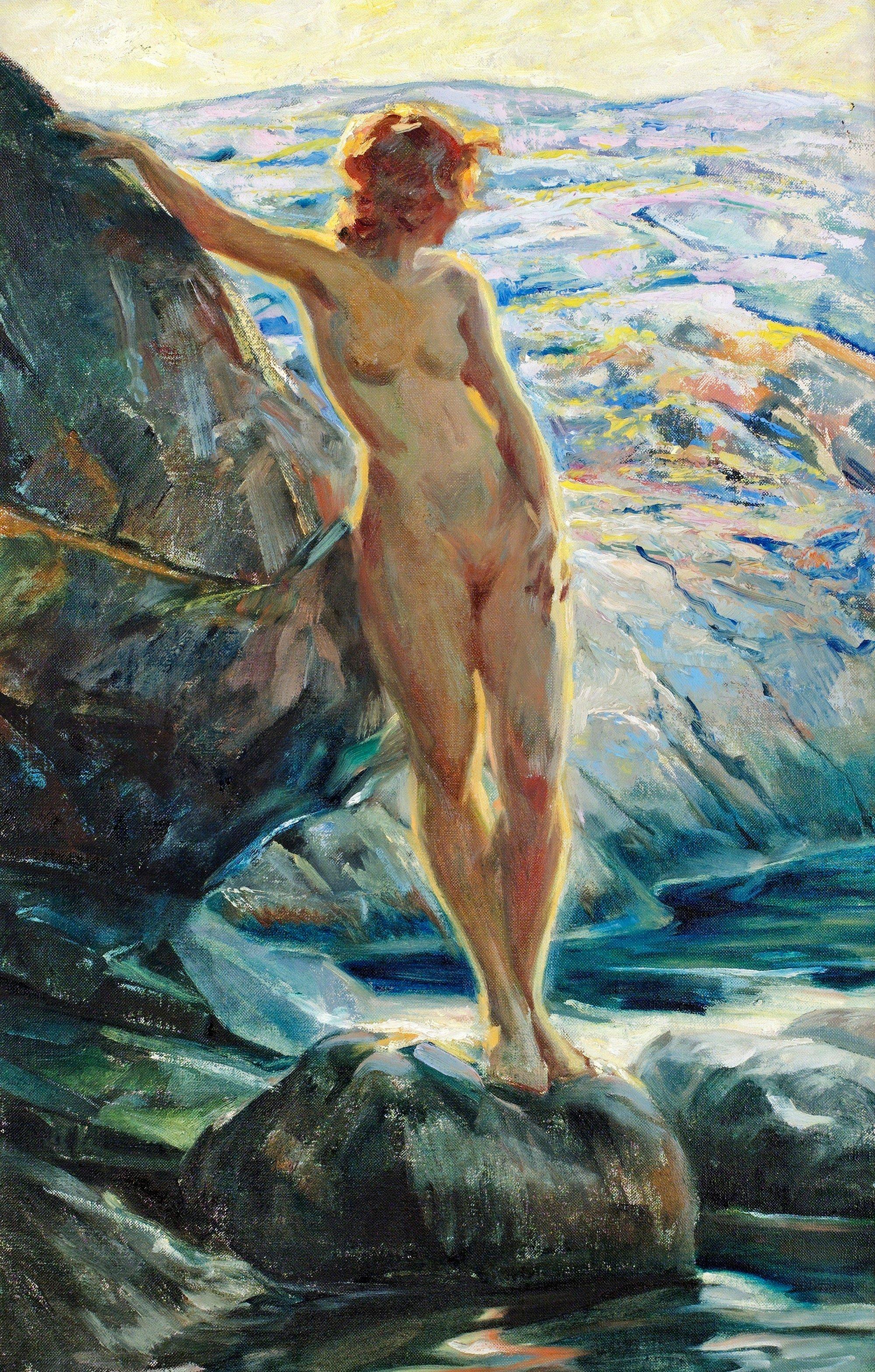 Helmer Masolle - Flicka på klippor