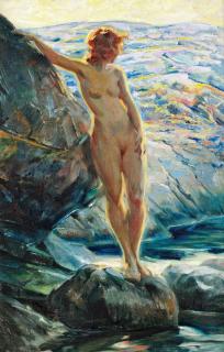 Helmer Masolle - Flicka på klippor