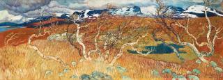 Helmer Osslund - Autumn scene from Torneträsk