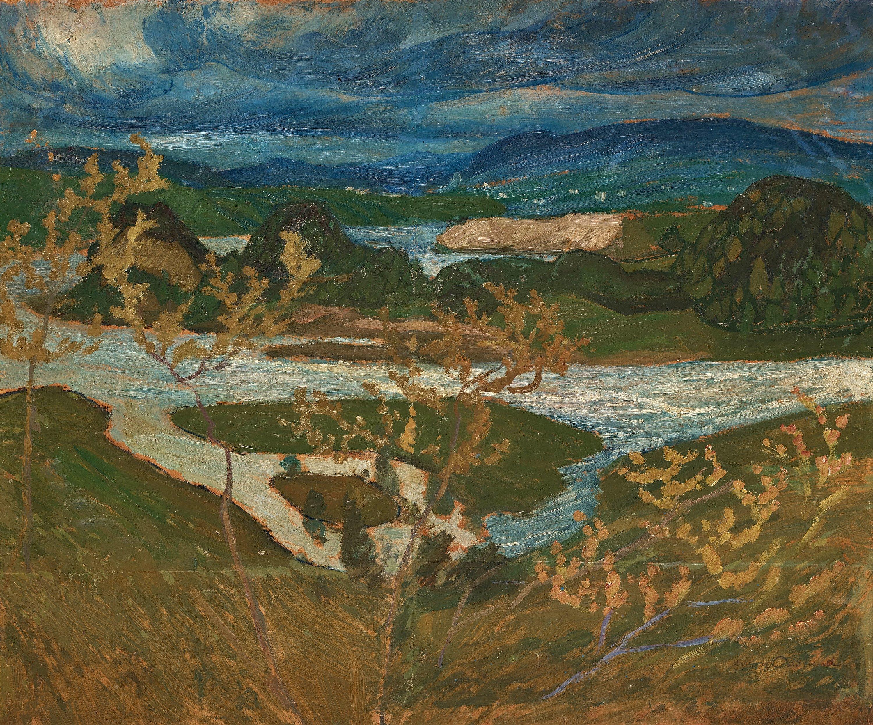 Helmer Osslund - Summer evening in Ådalen