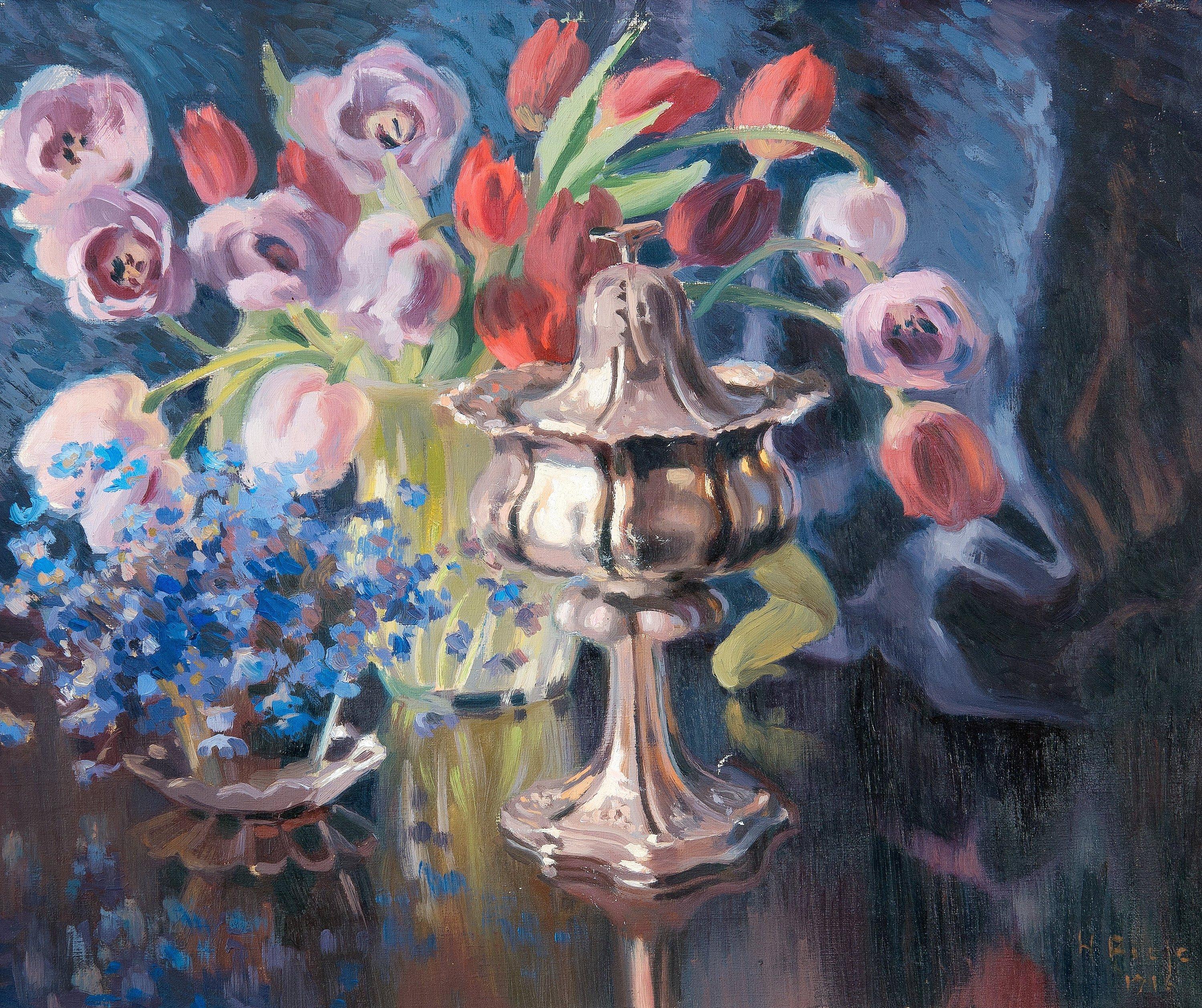 Helmi Biese - Still Life With Tulips.