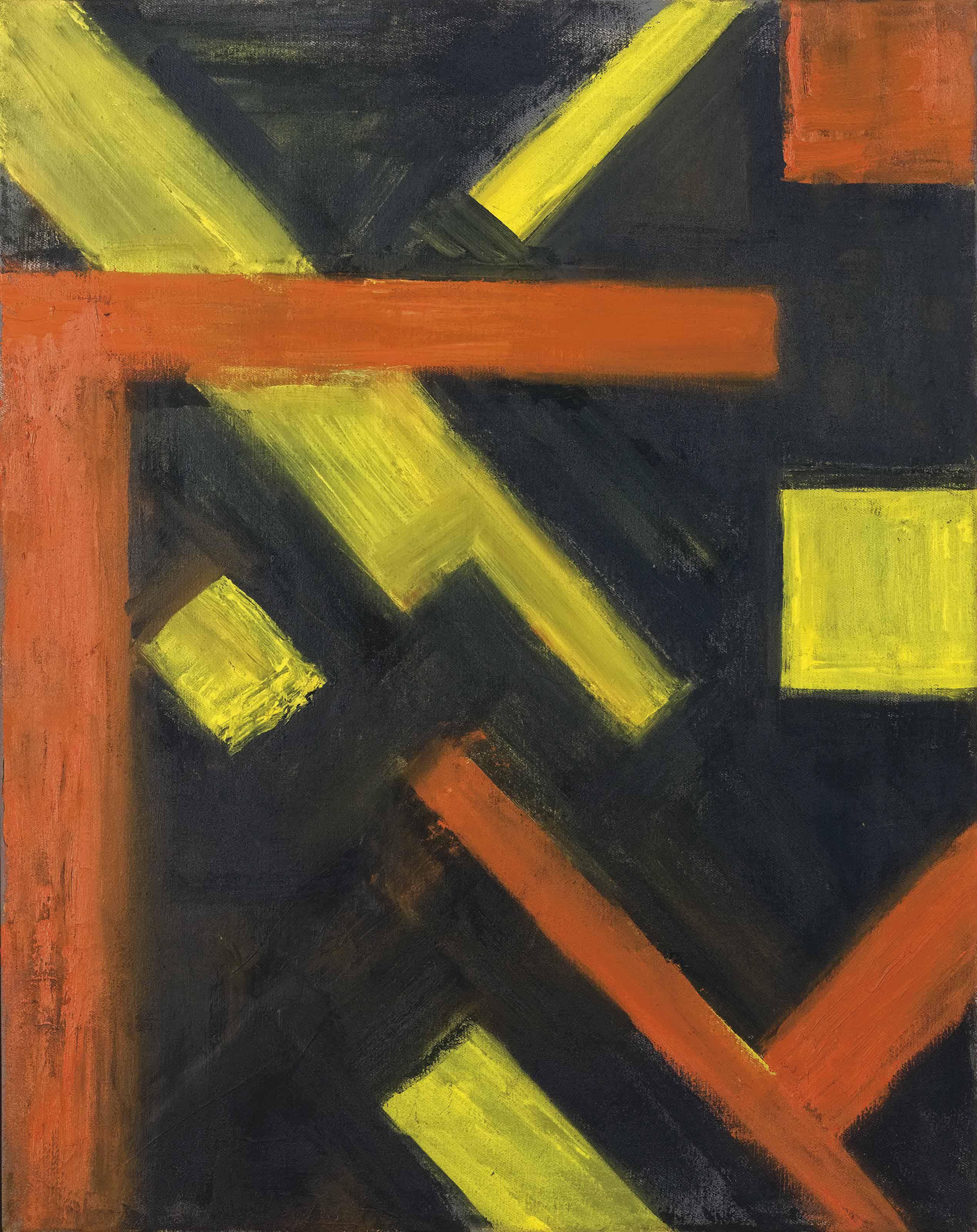 Helmut Federle - Geometrical work in yellow, red & black