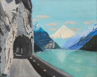 Helmut Kolle - Paysage au Lac.