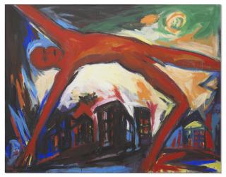 Helmut Middendorf - Schwebender (Homme rouge)