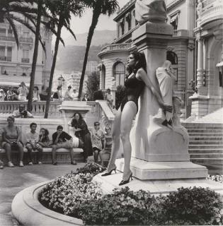 Helmut Newton - Cindy Crawford Admired, Monte Carlo, For American Vogue, 1991