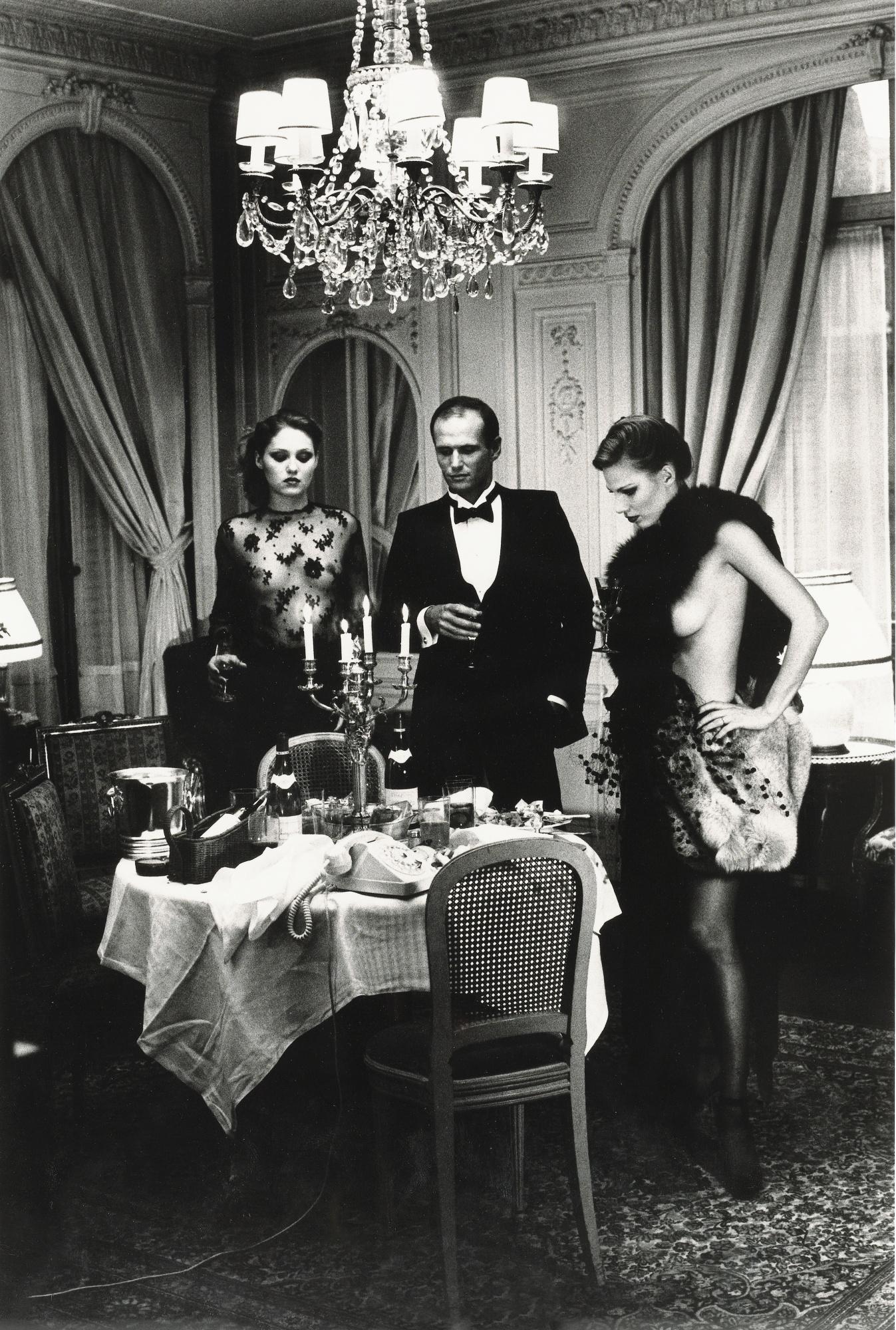 Helmut Newton - Hotel Suite I, After Dinner, Paris\'