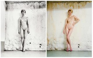 Helmut Newton - Nude of Kristen McMenamy, Monte Carlo 1995.